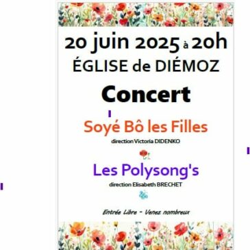 La chorale de Diémoz Soyé Bô les filles propose son concert annuel le 20 juin 2025